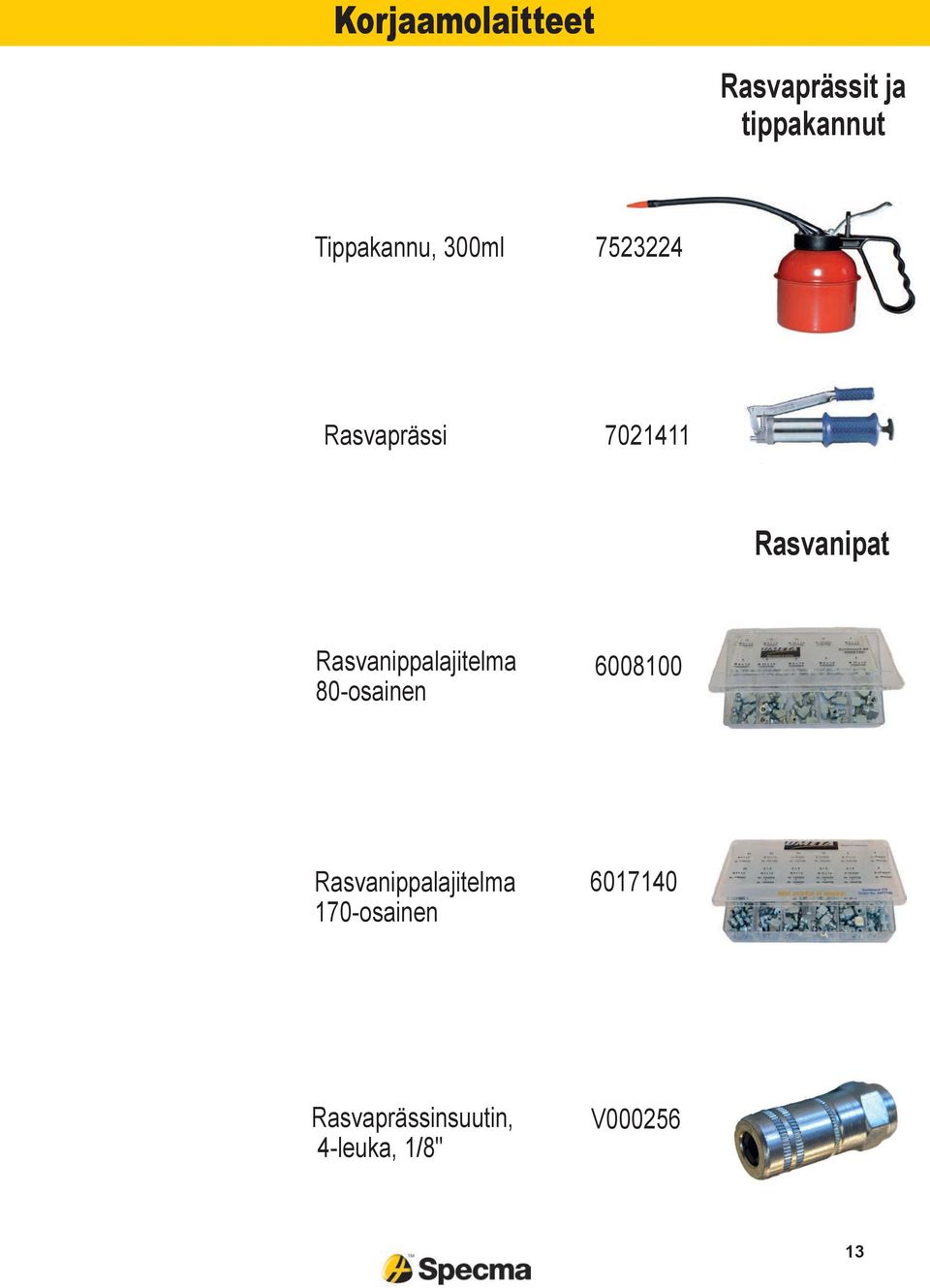 Rasvanippalajitelma 80-osainen 6008100