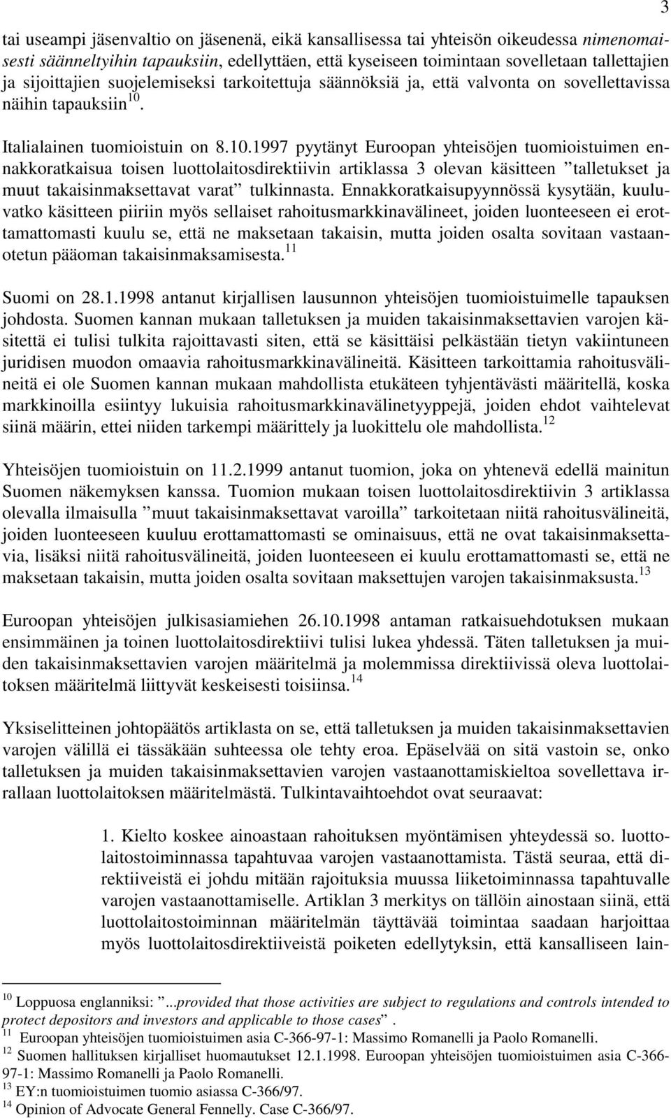 Italialainen tuomioistuin on 8.10.
