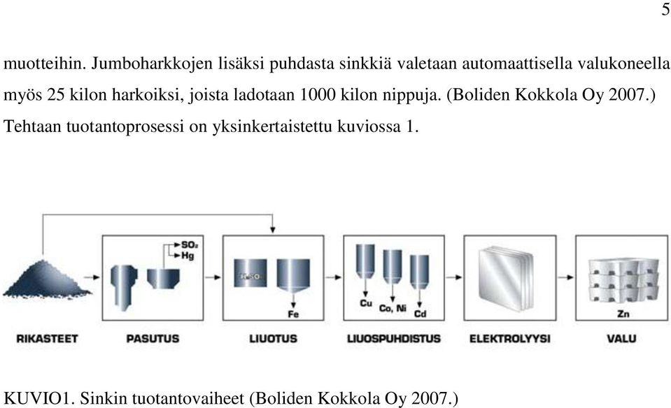valukoneella myös 25 kilon harkoiksi, joista ladotaan 1000 kilon nippuja.