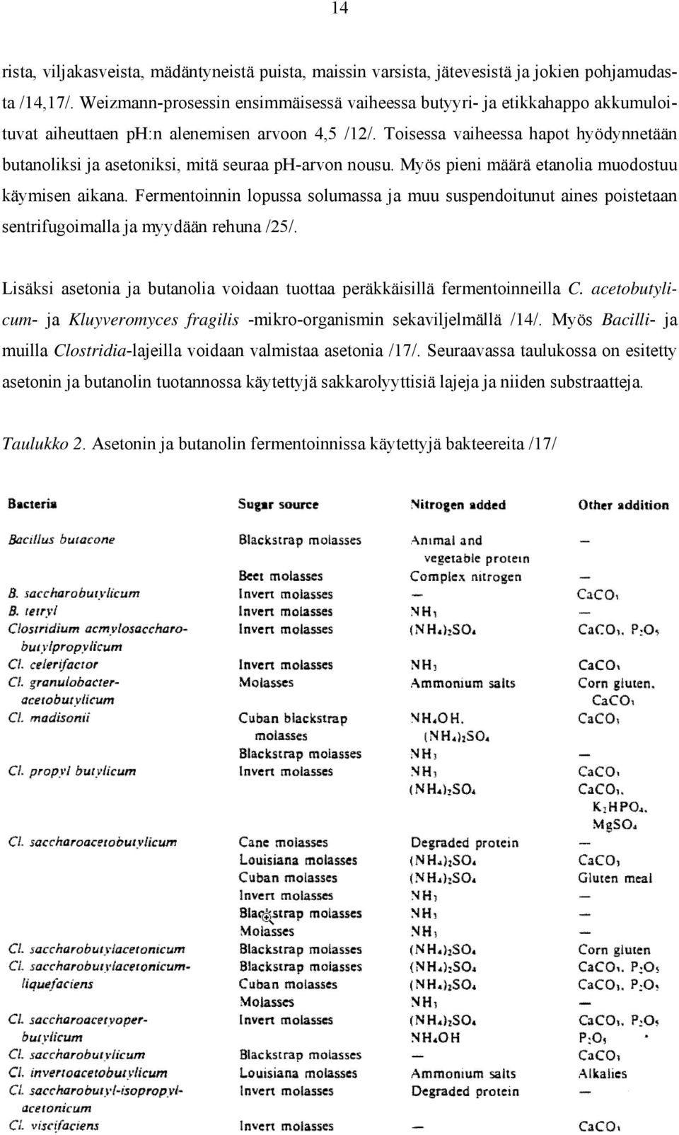 Toisessa vaiheessa hapot hyödynnetään butanoliksi ja asetoniksi, mitä seuraa ph-arvon nousu. Myös pieni määrä etanolia muodostuu käymisen aikana.