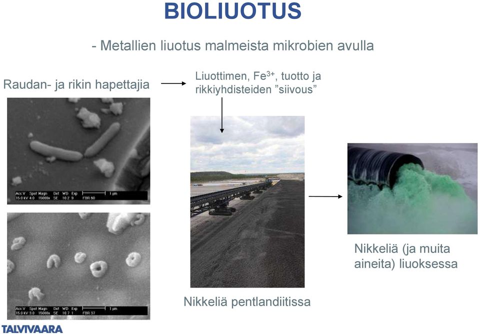 3+, tuotto ja rikkiyhdisteiden siivous Nikkeliä