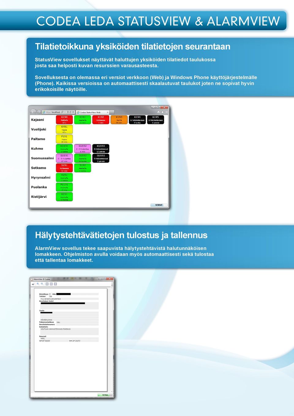 Sovelluksesta on olemassa eri versiot verkkoon (Web) ja Windows Phone käyttöjärjestelmälle (Phone).