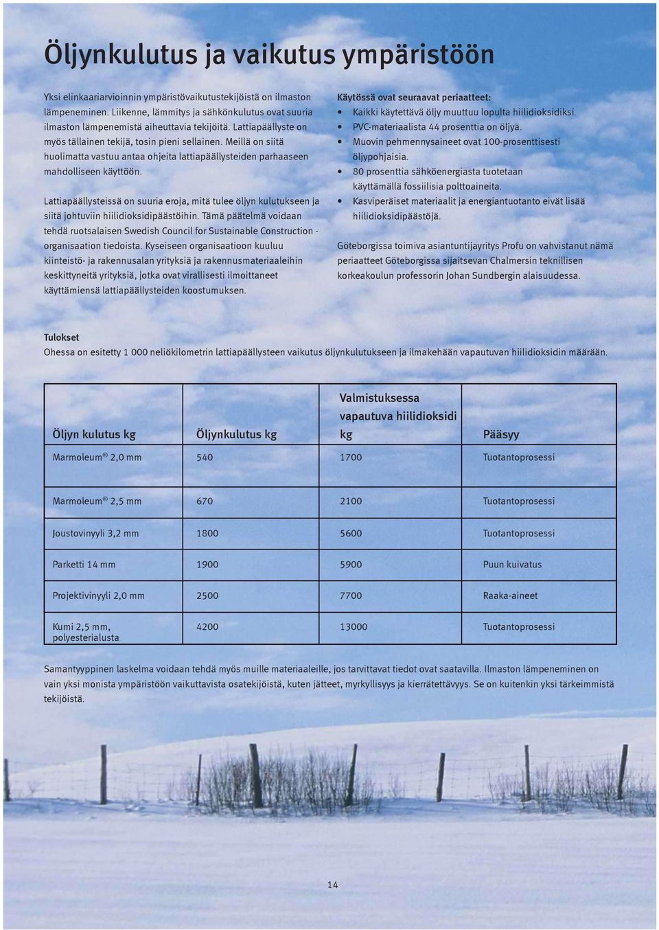 Meillä on siitä huolimatta vastuu antaa ohjeita lattiapäällysteiden parhaaseen mahdolliseen käyttöön.