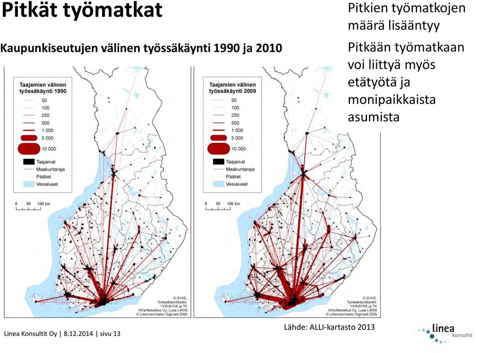 työmatkaan voi liittyä myös etätyötä ja monipaikkaista