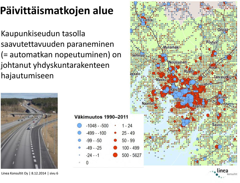 nopeutuminen) on johtanut yhdyskuntarakenteen