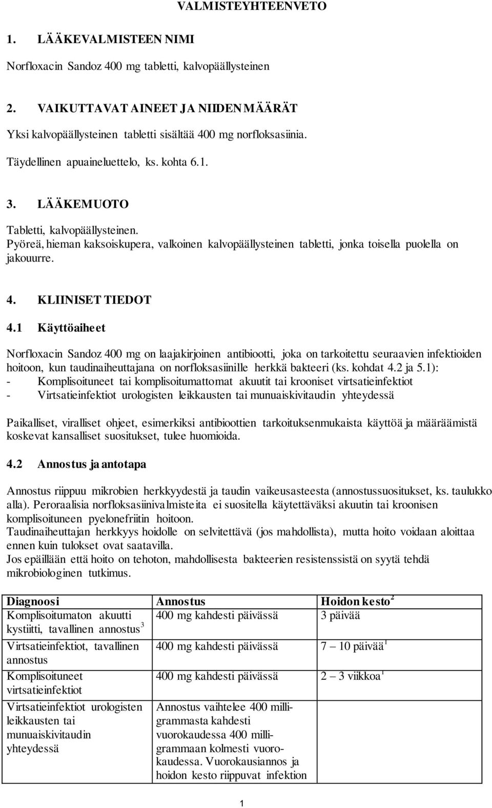 Pyöreä, hieman kaksoiskupera, valkoinen kalvopäällysteinen tabletti, jonka toisella puolella on jakouurre. 4. KLIINISET TIEDOT 4.