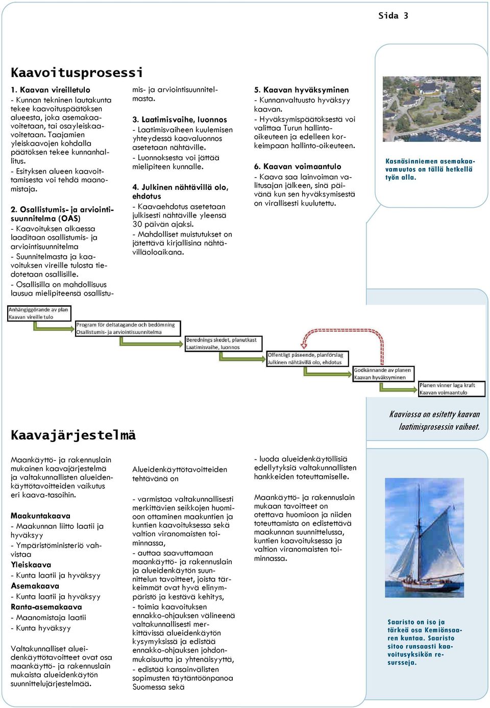 Osallistumis- ja arviointisuunnitelma (OAS) - Kaavoituksen alkaessa laaditaan osallistumis- ja arviointisuunnitelma - Suunnitelmasta ja kaavoituksen vireille tulosta tiedotetaan osallisille.