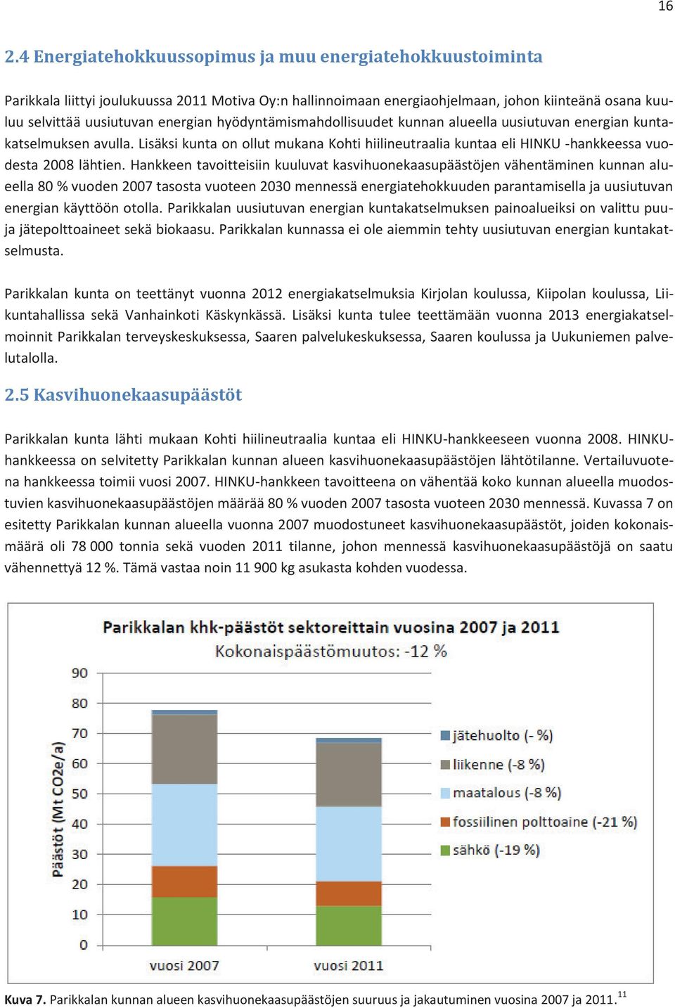 Hankkeen tavoitteisiin kuuluvat kasvihuonekaasupäästöjen vähentäminen kunnan alueella 80 % vuoden 2007 tasosta vuoteen 2030 mennessä energiatehokkuuden parantamisella ja uusiutuvan energian käyttöön