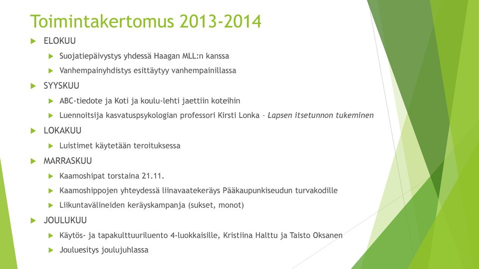 käytetään teroituksessa MARRASKUU Kaamoshipat torstaina 21.11.