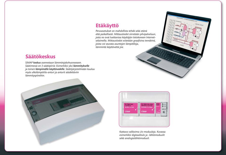 Etäkäyttö Perusasetukset on mahdollista tehdä sekä etänä että paikallisesti.