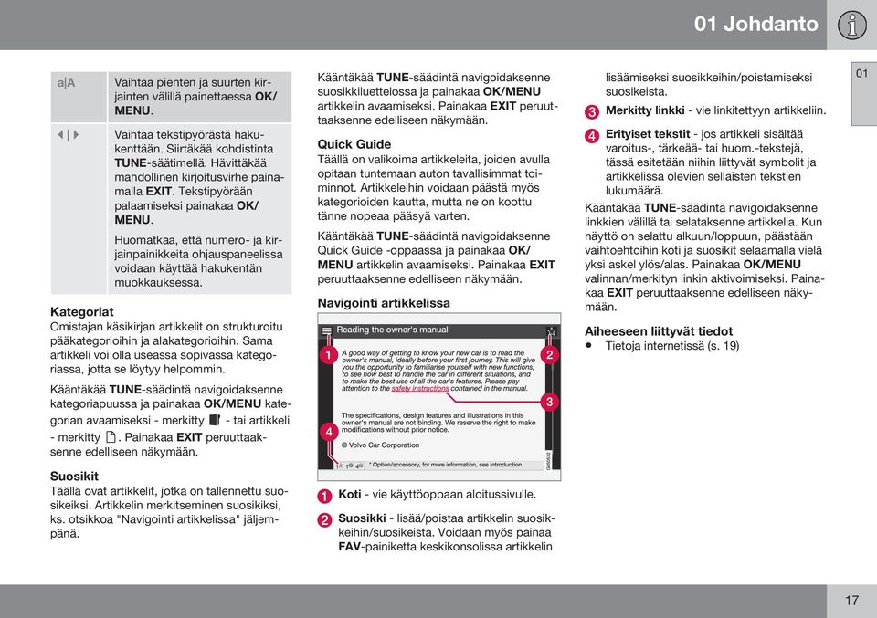 Huomatkaa, että numero- ja kirjainpainikkeita ohjauspaneelissa voidaan käyttää hakukentän muokkauksessa.