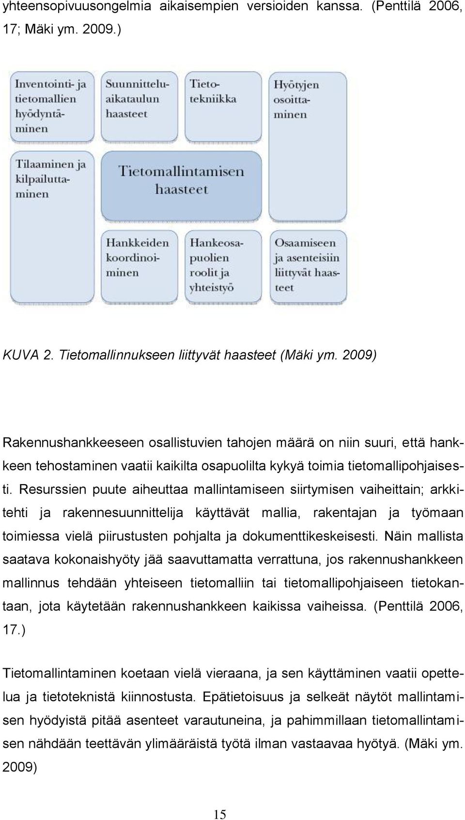 Resurssien puute aiheuttaa mallintamiseen siirtymisen vaiheittain; arkkitehti ja rakennesuunnittelija käyttävät mallia, rakentajan ja työmaan toimiessa vielä piirustusten pohjalta ja