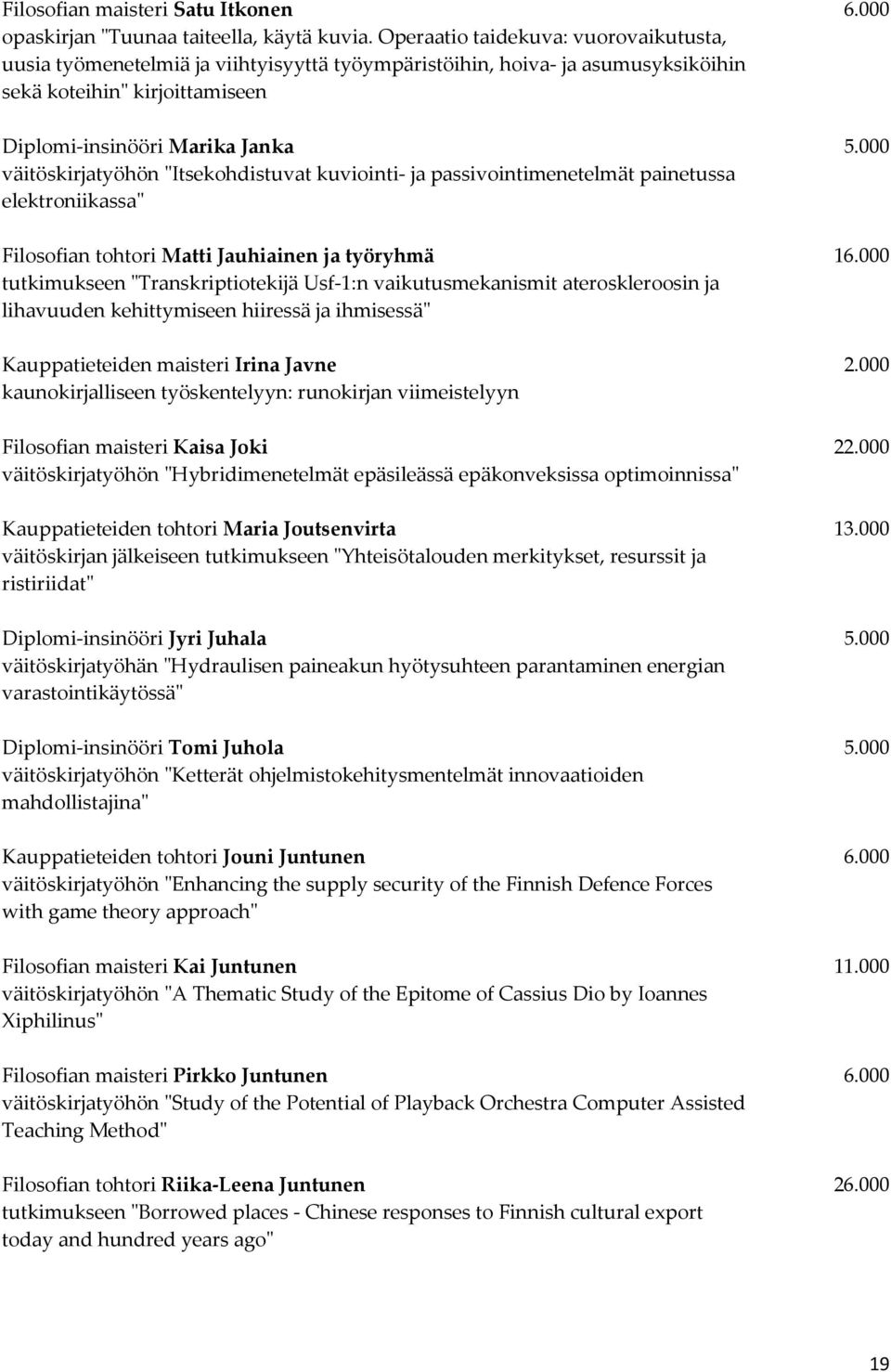 000 väitöskirjatyöhön "Itsekohdistuvat kuviointi- ja passivointimenetelmät painetussa elektroniikassa" Filosofian tohtori Matti Jauhiainen ja työryhmä 16.