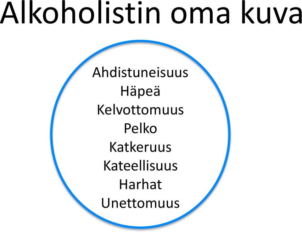 Kelvottomuus Pelko