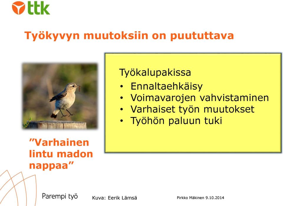 Ennaltaehkäisy Voimavarojen vahvistaminen