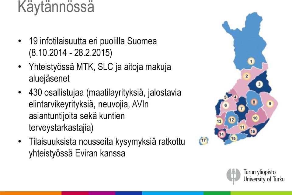 (maatilayrityksiä, jalostavia elintarvikeyrityksiä, neuvojia, AVIn