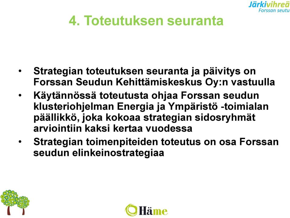 klusteriohjelman Energia ja Ympäristö -toimialan päällikkö, joka kokoaa strategian