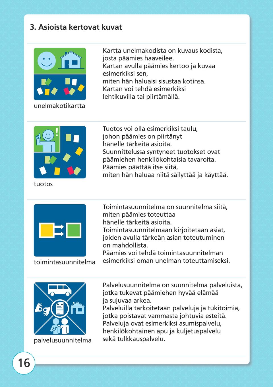 Suunnittelussa syntyneet tuotokset ovat päämiehen henkilökohtaisia tavaroita. Päämies päättää itse siitä, miten hän haluaa niitä säilyttää ja käyttää.