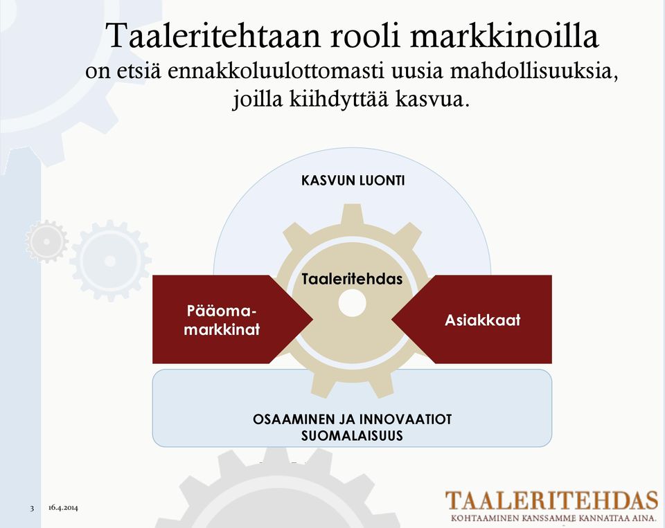 kiihdyttää kasvua.