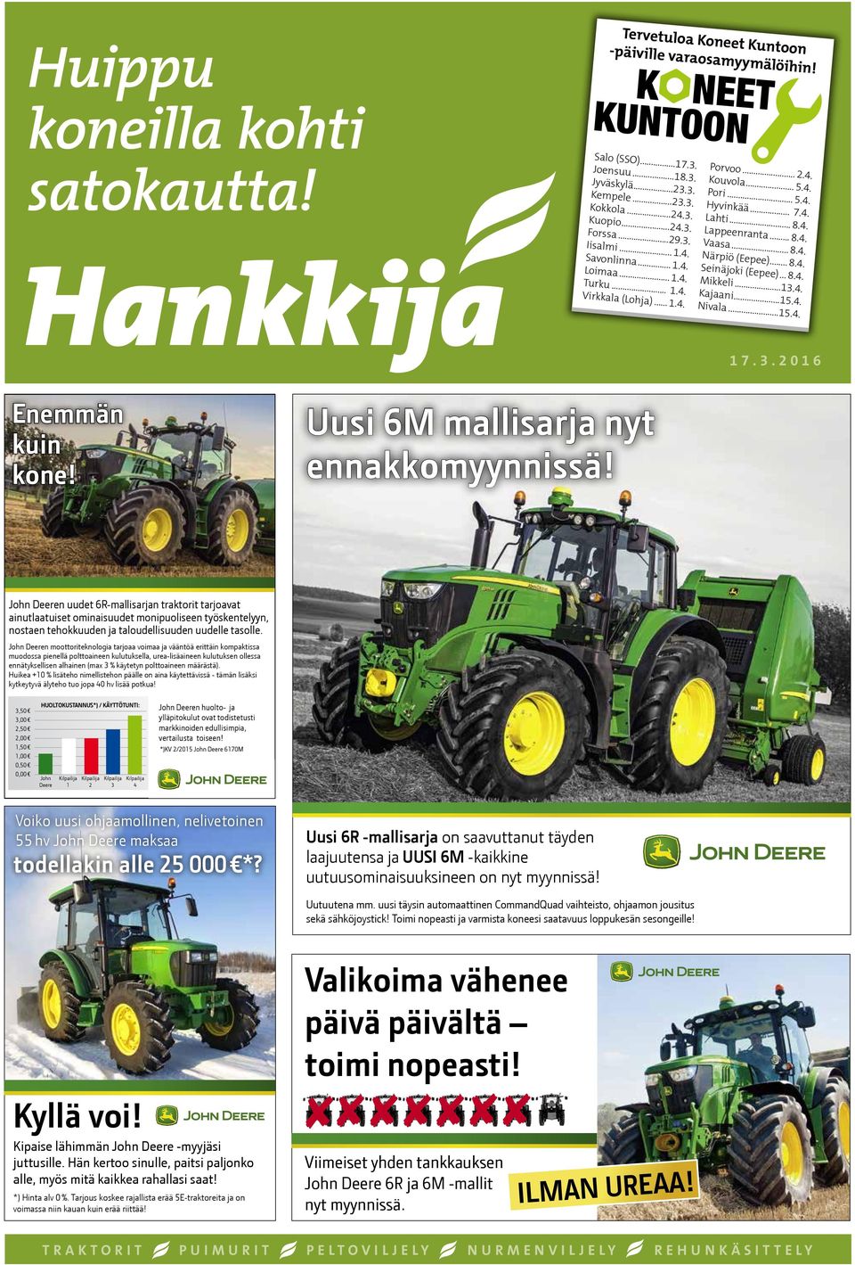.. 7.4. Lahti... 8.4. Lappeenranta... 8.4. Vaasa... 8.4. Närpiö (Eepee)... 8.4. Seinäjoki (Eepee)... 8.4. Mikkeli...13.4. Kajaani...15.4. Nivala...15.4. 17.3.2016 Enemmän kuin kone!