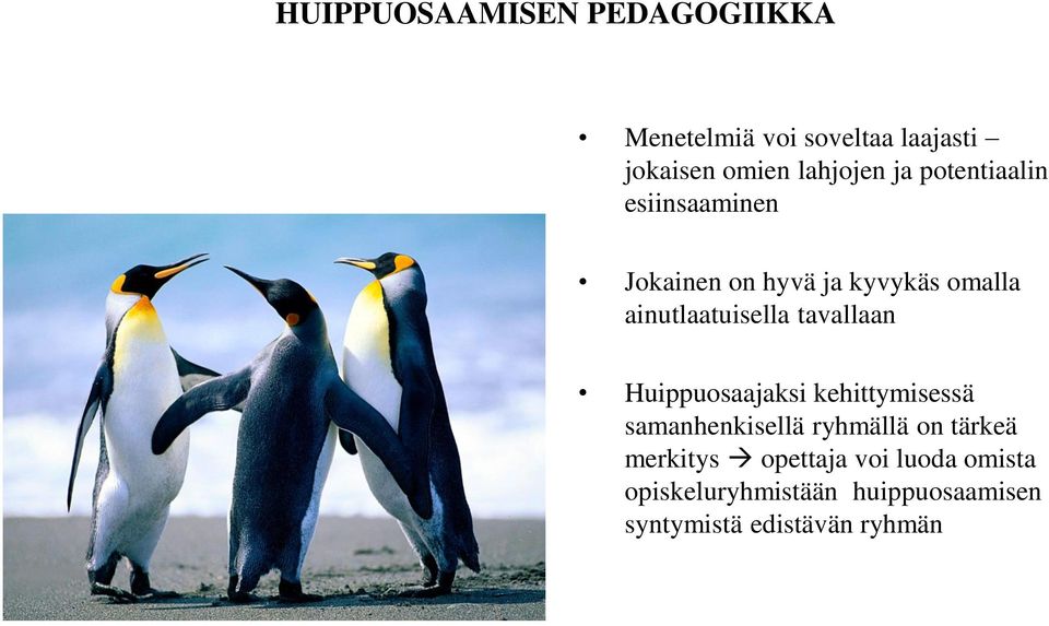 Huippuosaajaksi kehittymisessä samanhenkisellä ryhmällä on tärkeä merkitys