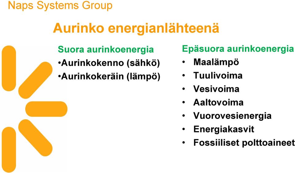 aurinkoenergia Maalämpö Tuulivoima Vesivoima