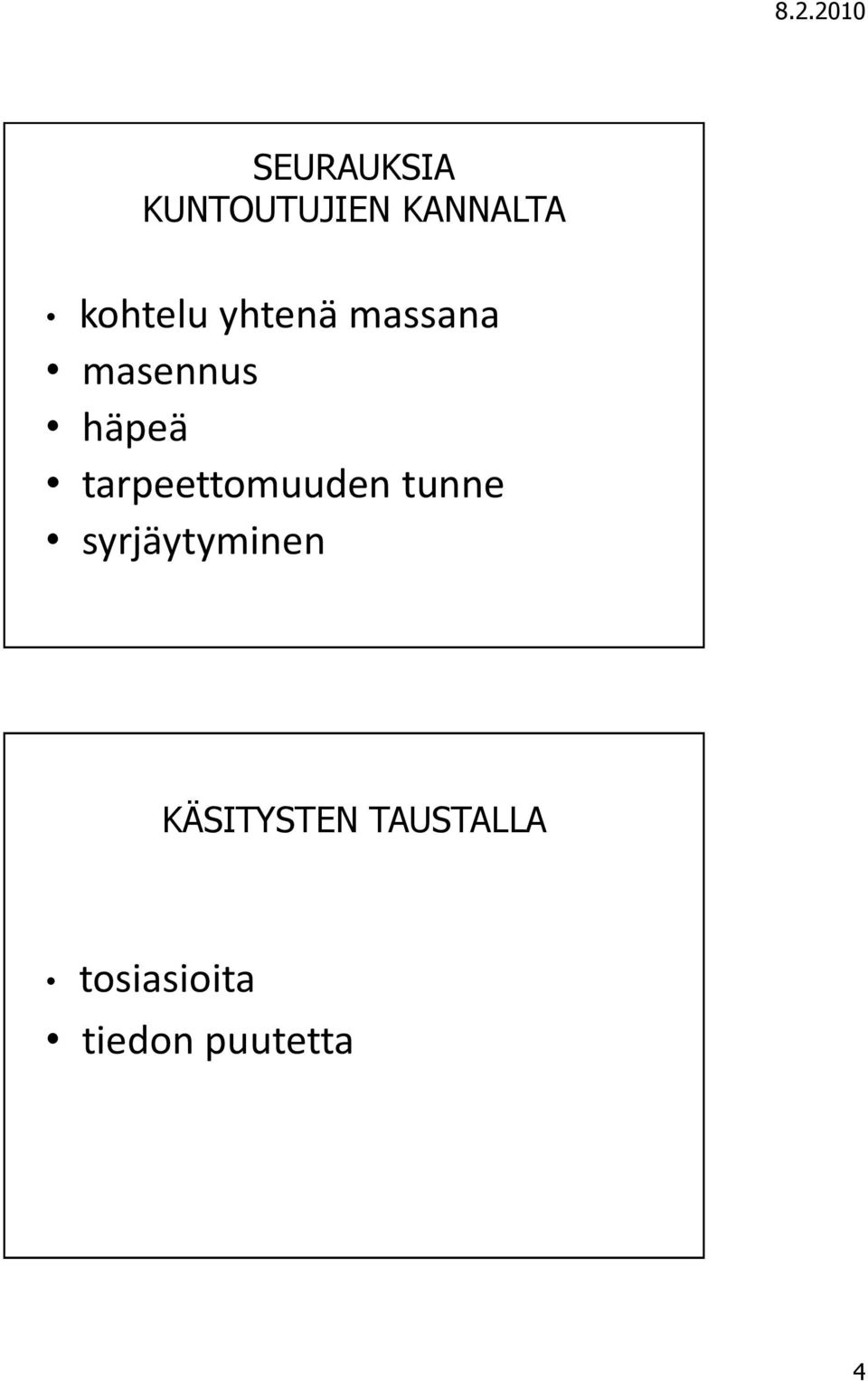 tarpeettomuuden tunne syrjäytyminen