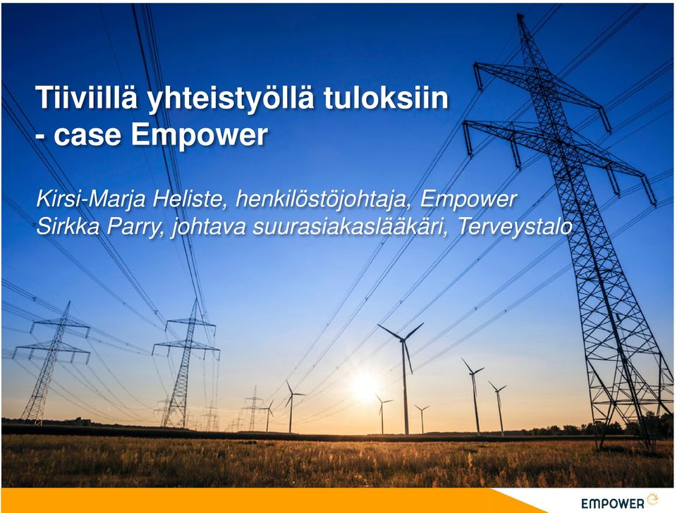 henkilöstöjohtaja, Empower Sirkka