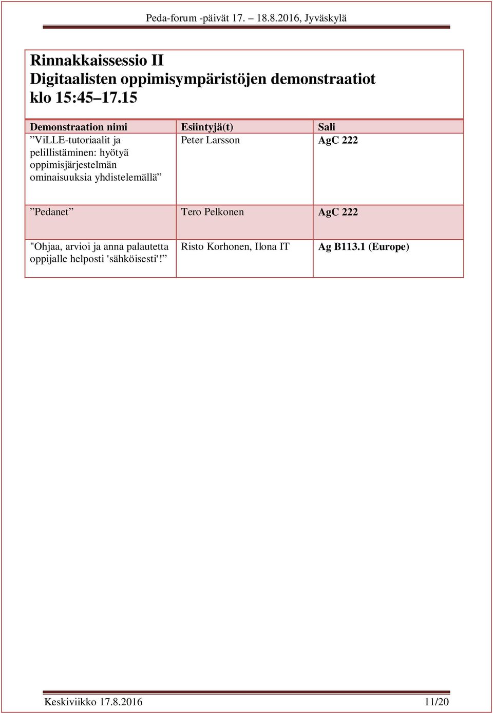 oppimisjärjestelmän ominaisuuksia yhdistelemällä Peter Larsson AgC 222 Pedanet Tero Pelkonen AgC 222