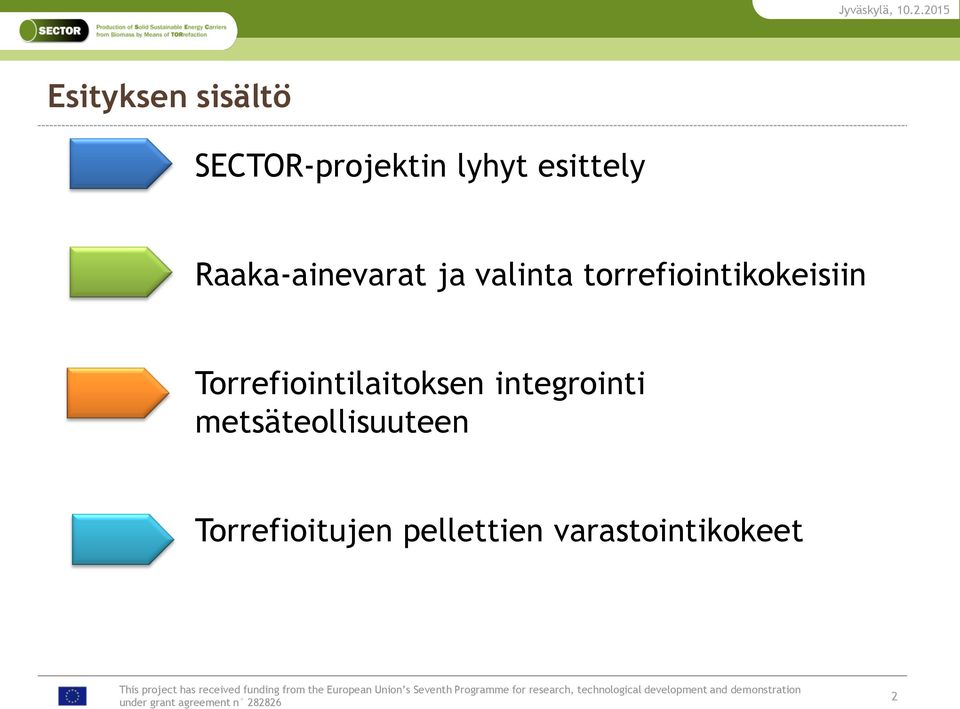 Torrefiointilaitoksen integrointi