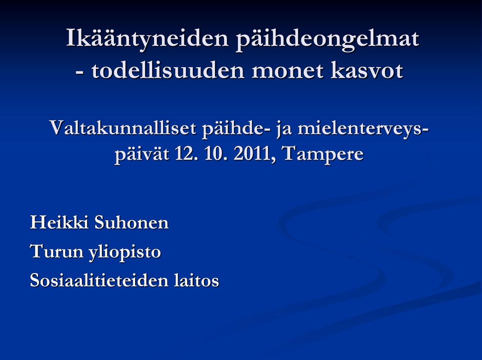mielenterveyspäivät 12. 10.