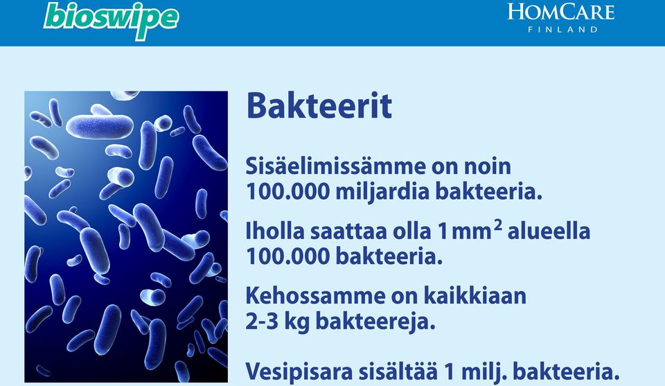 Iholla saattaa olla 1 mm 2 alueella 100.