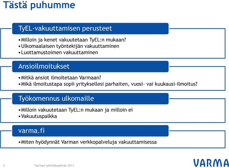 ilmoitetaan Varmaan? Mikä ilmoitustapa sopii yrityksellesi parhaiten, vuosi- vai kuukausi-ilmoitus?