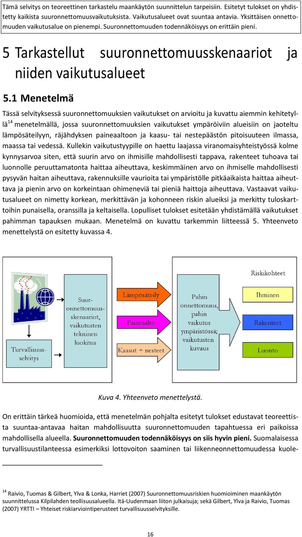 lämpösäteilyyn, räjähdyksen paineaaltoon ja kaasu- tai nestepäästön pitoisuuteen ilmassa, maassa tai vedessä.