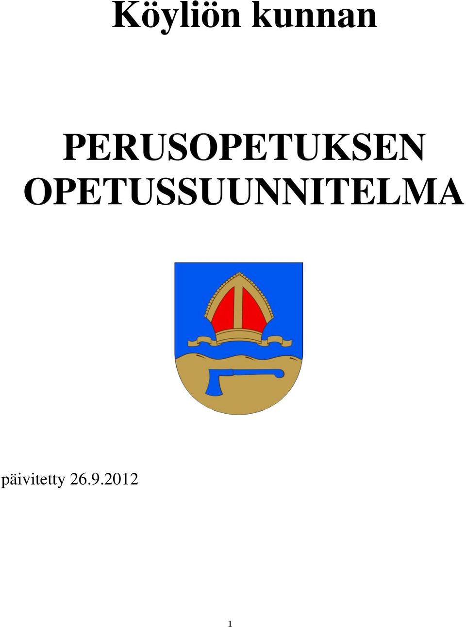 OPETUSSUUNNITELMA