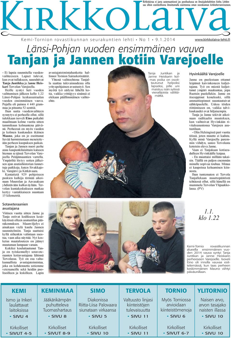 fi Länsi-Pohjan vuoden ensimmäinen vauva Tanjan ja Jannen kotiin Varejoelle - Ei lapsia suunnitella vuodenvaihteeseen.