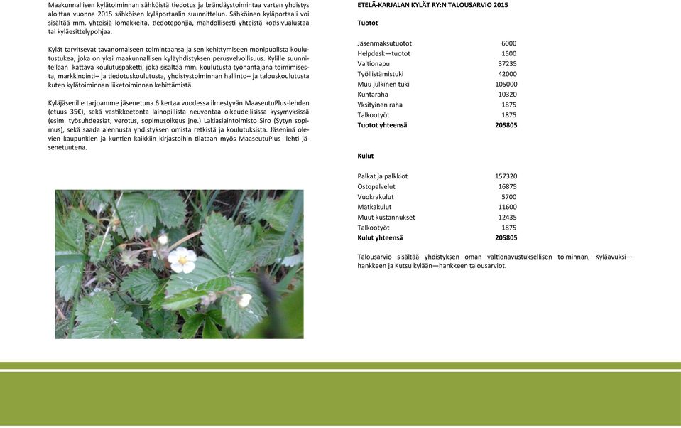 Kylät tarvitsevat tavanomaiseen toimintaansa ja sen kehittymiseen monipuolista koulutustukea, joka on yksi maakunnallisen kyläyhdistyksen perusvelvollisuus.