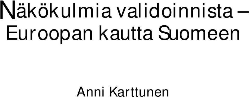 Euroopan kautta