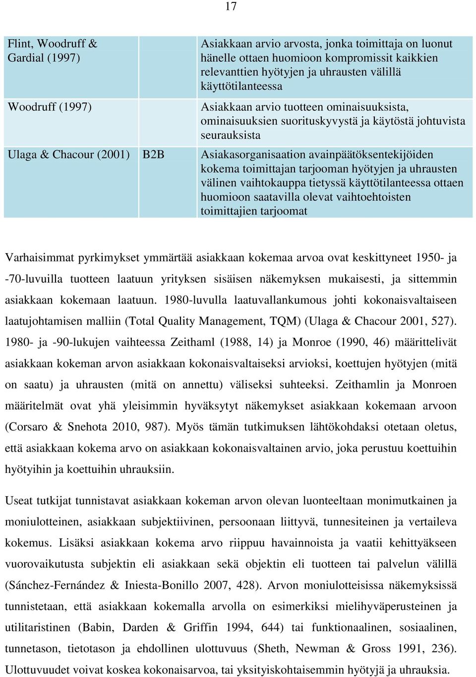 kokema toimittajan tarjooman hyötyjen ja uhrausten välinen vaihtokauppa tietyssä käyttötilanteessa ottaen huomioon saatavilla olevat vaihtoehtoisten toimittajien tarjoomat Varhaisimmat pyrkimykset