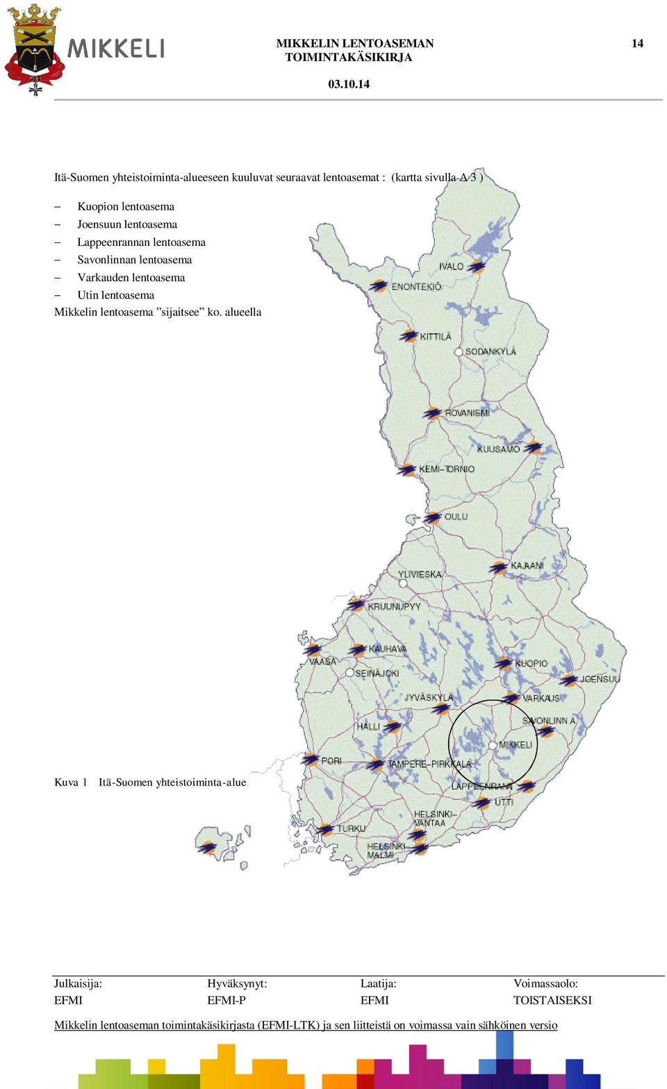 Lappeenrannan lentoasema - Savonlinnan lentoasema - Varkauden lentoasema - Utin