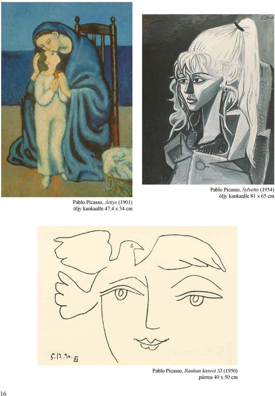 öljy kankaalle 81 x 65 cm Pablo Picasso,