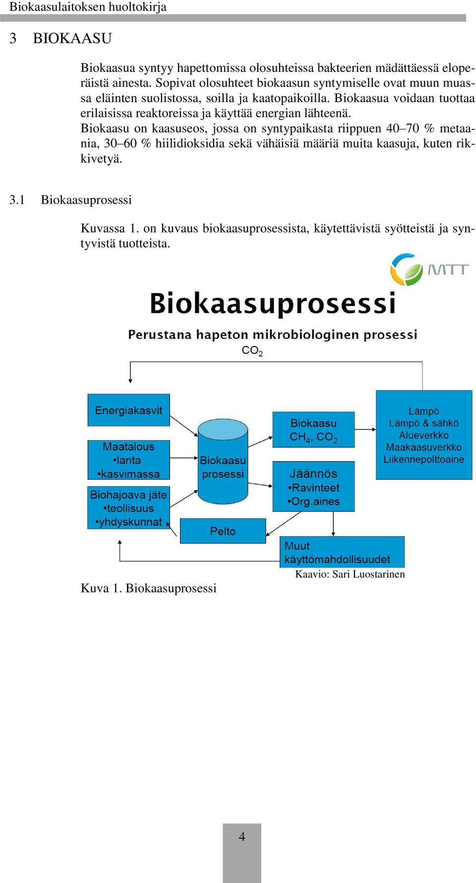 Biokaasua voidaan tuottaa erilaisissa reaktoreissa ja käyttää energian lähteenä.