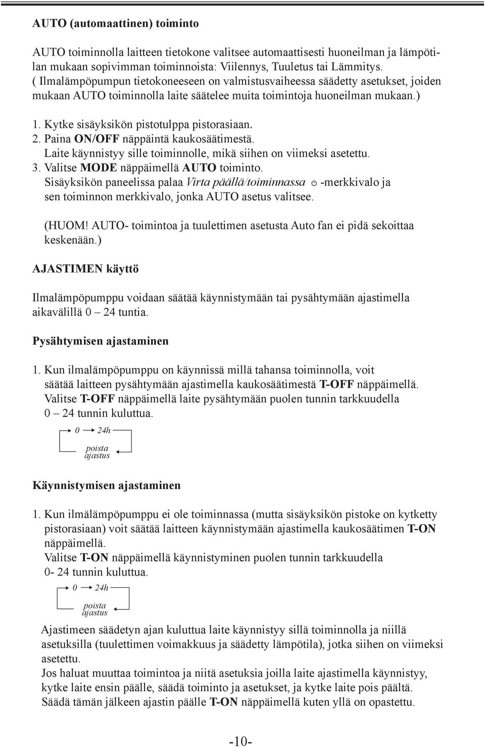 toimintoja huoneilman mukaan.) 1. Kytke Liquid crystal sisäyksikön displayer pistotulppa pistorasiaan. 2. Paina It show ON/OFF all s t co tents. näppäintä kaukosäätimestä.