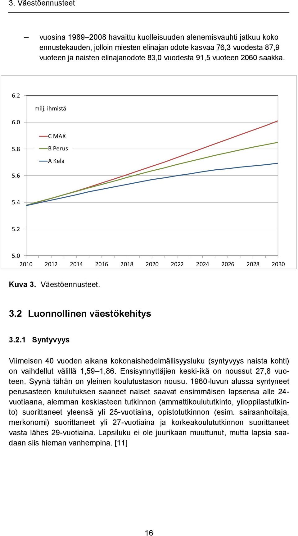 2.1 Syntyvyys Viimeisen 40 vuoden aikana kokonaishedelmällisyysluku (syntyvyys naista kohti) on vaihdellut välillä 1,59 1,86. Ensisynnyttäjien keski-ikä on noussut 27,8 vuoteen.