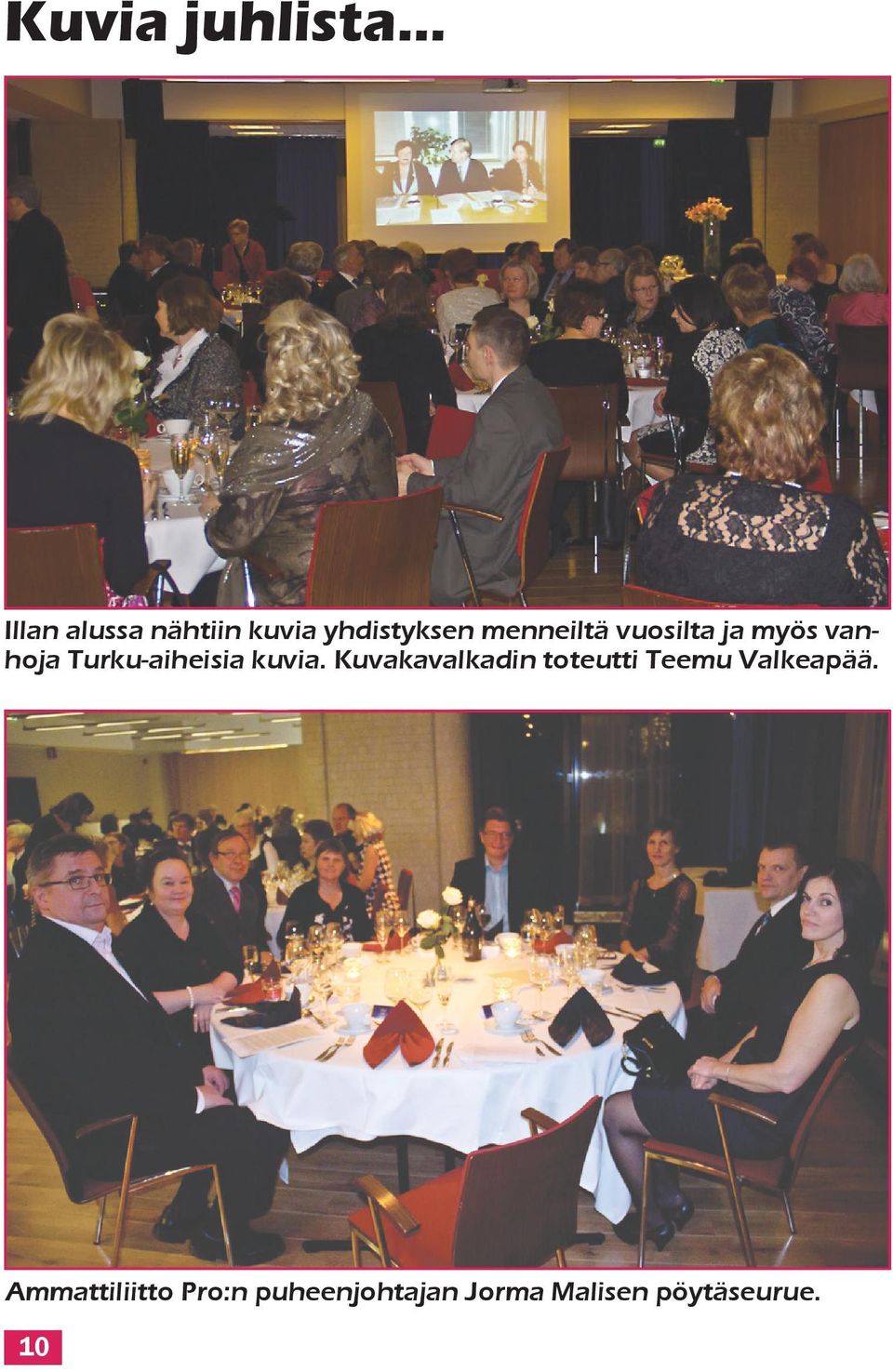 vuosilta ja myös vanhoja Turku-aiheisia kuvia.