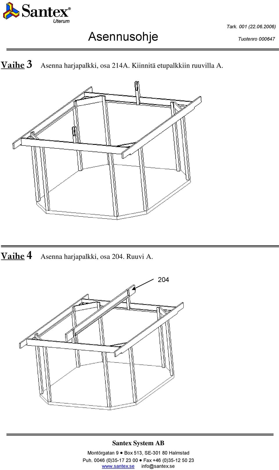 Kiinnitä etupalkkiin ruuvilla