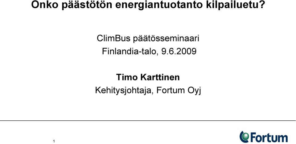 ClimBus päätösseminaari