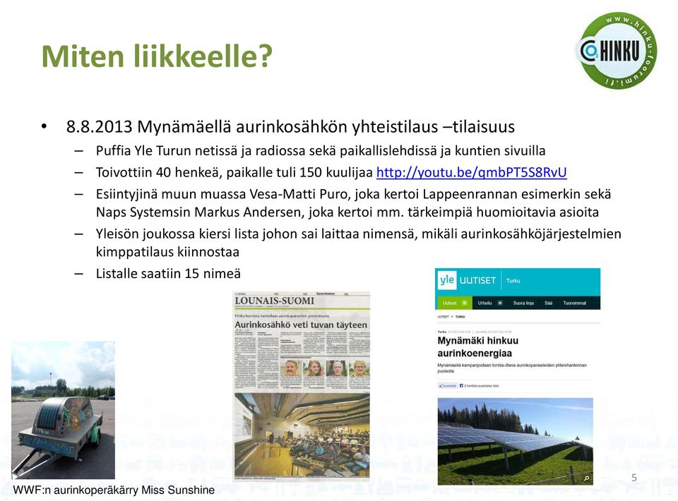 Toivottiin 40 henkeä, paikalle tuli 150 kuulijaa http://youtu.