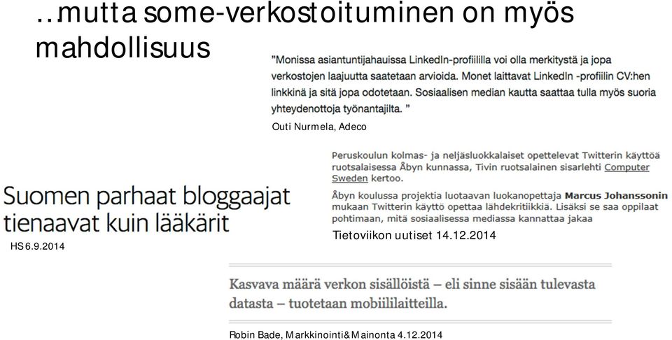 9.2014 Tietoviikon uutiset 14.12.