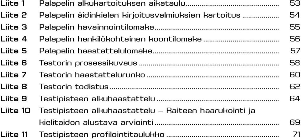 .. 57 Liite 6 Testorin prosessikuvaus... 58 Liite 7 Testorin haastattelurunko... 60 Liite 8 Testorin todistus.